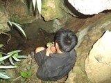 ba phu vang bi ket trong hang bai vang trai phep trong khu bao ton thien nhien