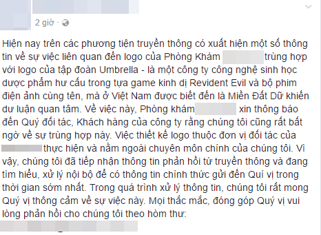 mot phong kham da o sai gon bi to chom logo cua cong ty umbrella trong bo phim noi tieng resident evil
