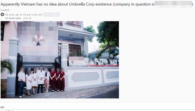 mot phong kham da o sai gon bi to chom logo cua cong ty umbrella trong bo phim noi tieng resident evil