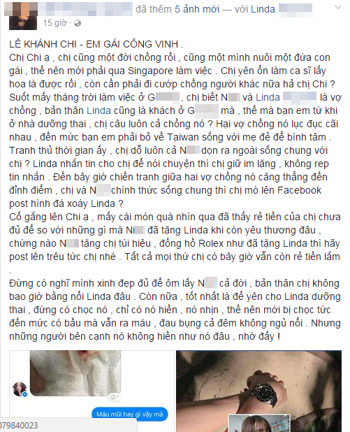 em gai cong vinh vuong scandal bi to cap ke voi chong nguoi khi co vo dang mang bau