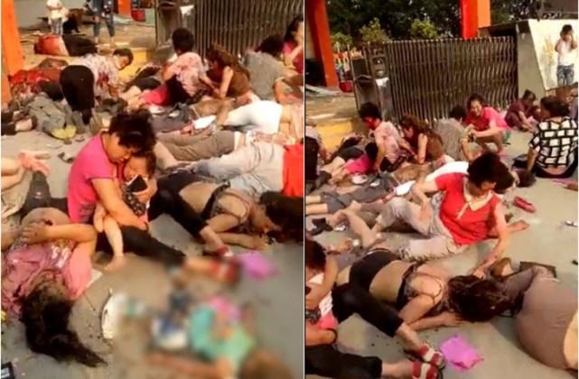 trung quoc no gan cong nha tre 7 nguoi thiet mang trong do co tre em