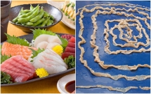 cuong an sushi va sashimi be gai phai phau thuat loai bo con giun dai 26m dang ngoe nguay trong bung