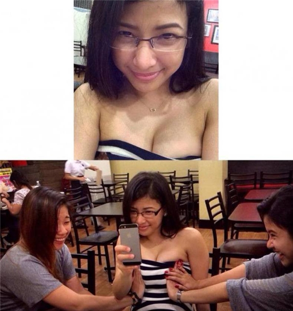 cuoi khong nhat duoc mom khi xem qua trinh san sinh ra cac buc anh ngan like tren mang xa hoi