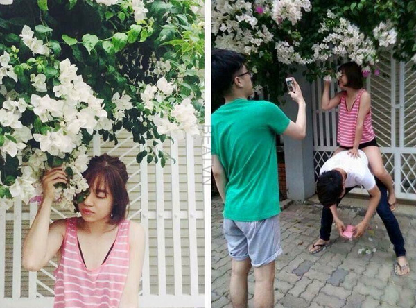cuoi khong nhat duoc mom khi xem qua trinh san sinh ra cac buc anh ngan like tren mang xa hoi
