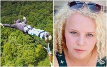 noi tieng anh kem huong dan vien khien du khach nhay bungee mat mang chi boi 1 tu