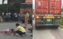 va cham voi xe container mot phu nu tu vong