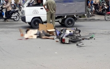 sai gon nguoi dan ong tu vong sau khi bi xe container can qua