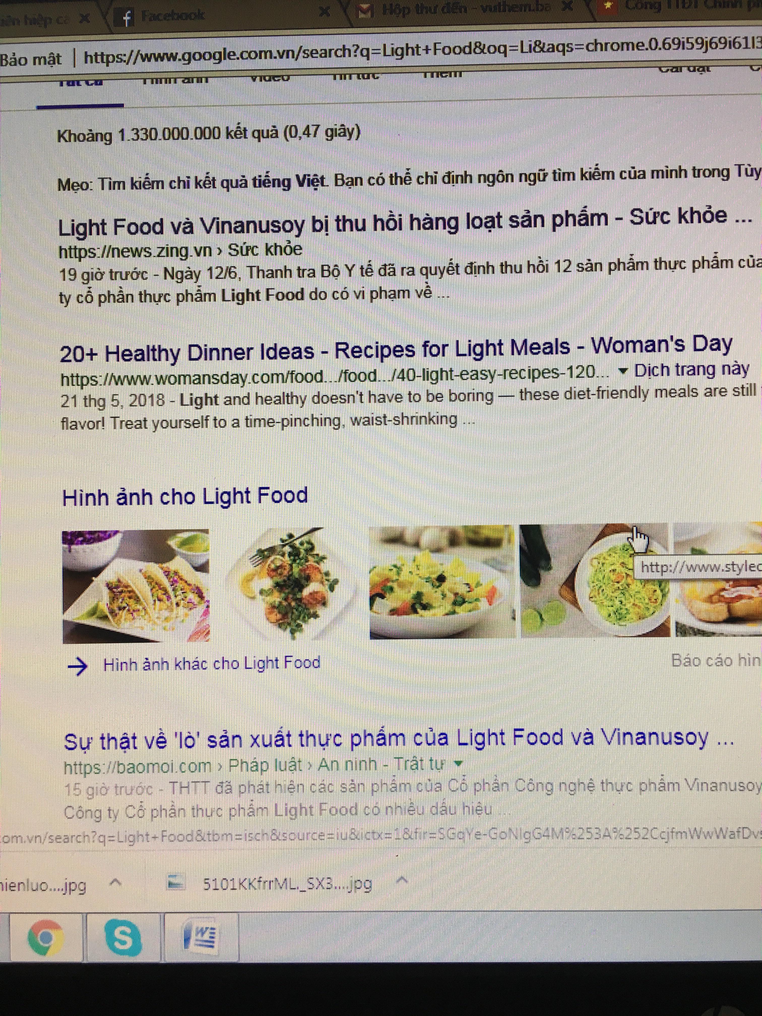 light food vinanusoy bi thu hoi 35 loai san pham