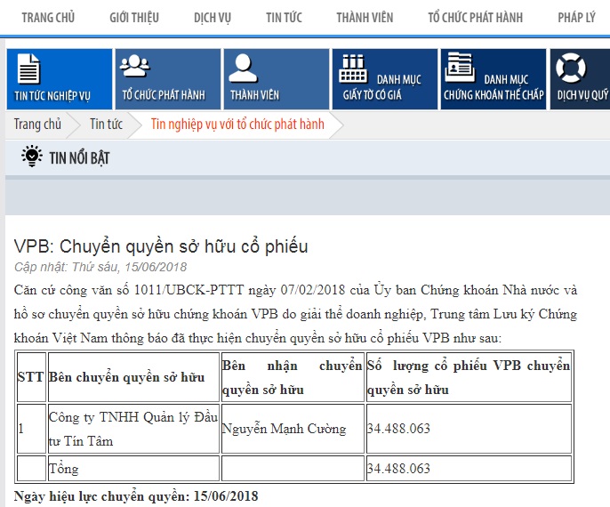 dai gia 9x chi hon 1700 ty dong nhan chuyen nhuong gan 345 co phieu vpb