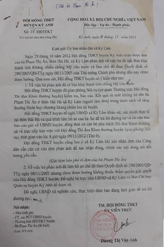 chuyen la o ha tinh ho so de nghi khen thuong bi bo quen trong tu hang chuc nam