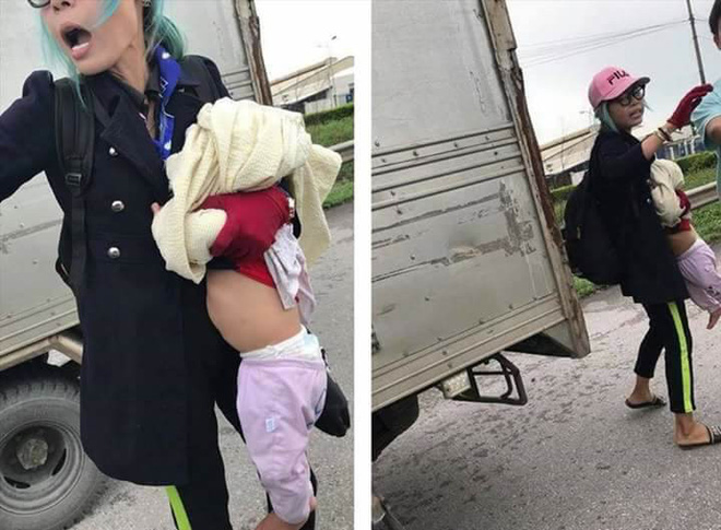 hai me con hot girl bella da duoc chuyen den trung tam bao tro xa hoi thanh pho ha noi