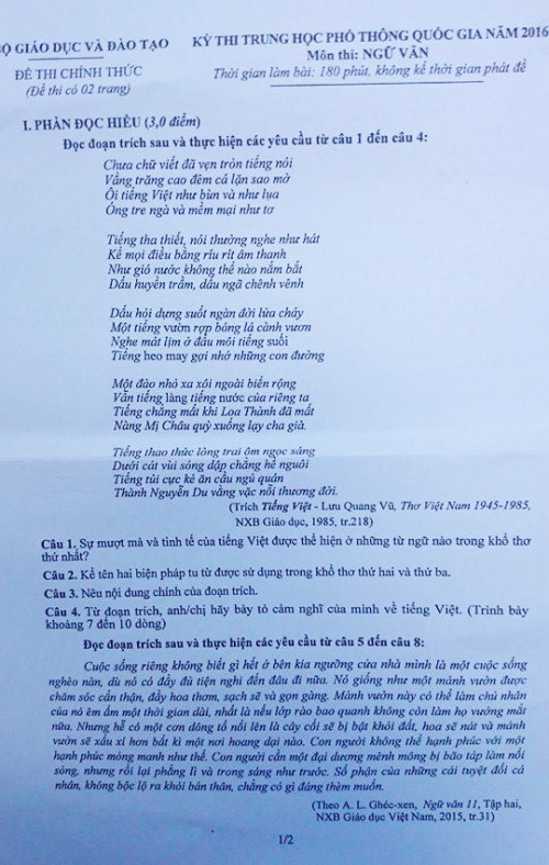 quan diem ve su hen nhat vao de thi van