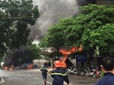 chay du doi o cay xang cho dau moi phia nam ha noi