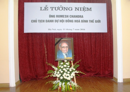 le tuong niem chu tich danh du hoi dong hoa binh the gioi romesh chandra