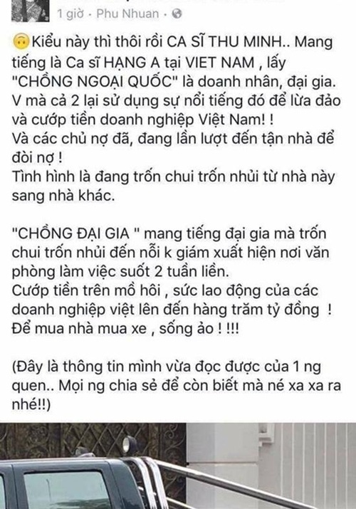 thu minh len tieng truoc tin don tron no tram ty