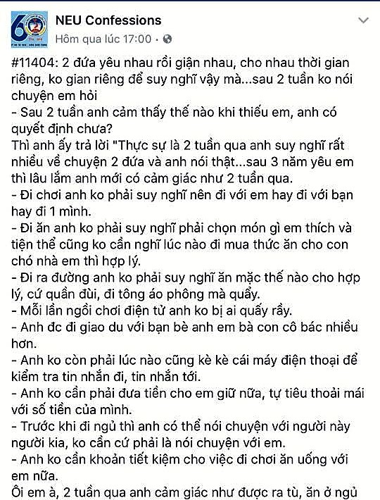 yeu nhau 3 nam co gai bat ngo voi li do chia tay dai nhu so tao quan cua ban trai