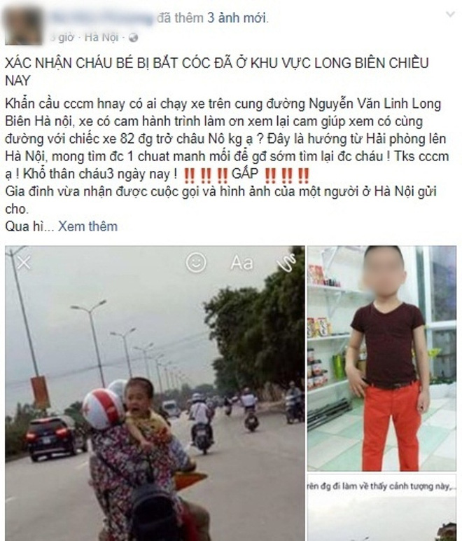 cong dong truy tim hinh anh em be khoc tren duong nghi la be trai 6 tuoi mat tich o quang binh