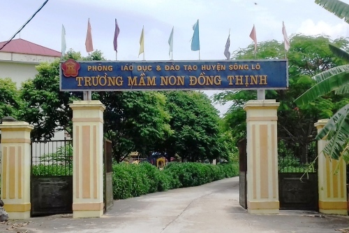 truong mam non xa dong thinh huyen song lo vinh phuc diem sang giao duc cham soc tre