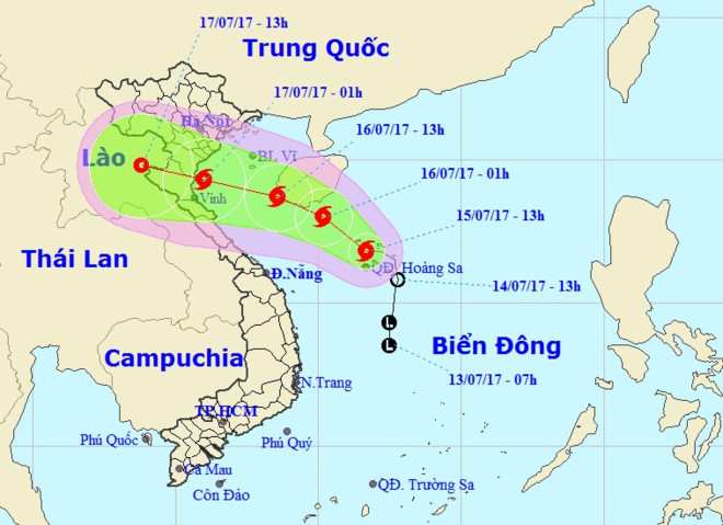 bao so 2 giat cap 10 dang tien vao bo bien cac tinh nam dinh nghe an