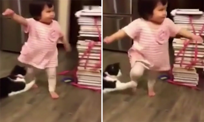 chu meo xau tinh tho chan ra ngang khien be gai nga sap mat