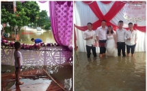 hinh anh cac dam cuoi trong ngay mua bao khien nguoi ta chanh long