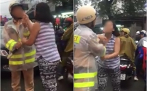 nguoi phu nu vi pham luat giao thong chui boi thoa ma chien si csgt co the bi xu ly hinh su