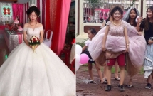 cuoi dung ngay mua bao co dau xinh dep tum vay loi bun lo noi y la quan dui da bong giay the thao