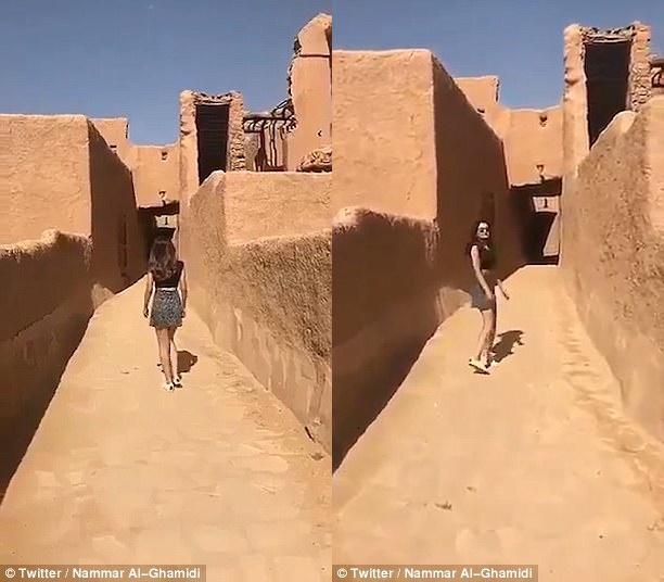 nguoi mau a rap saudi bi truy tim vi mac vay ngan va ao ho ron di lai trong khu di tich lich su