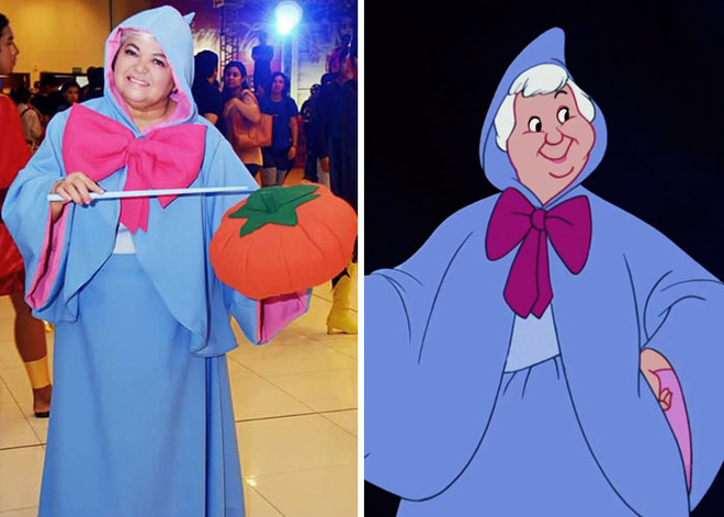 ba gia choi lay cosplay thanh nhan vat hoat hinh cuc dinh khien gioi tre con phai xach dep