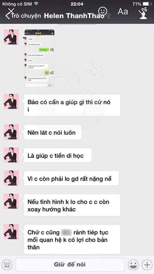 hotgirl helen thanh thao nguoi cu cua anh trai bao thy vuong scandal quang luoi cap ke cung luc nhieu dai gia