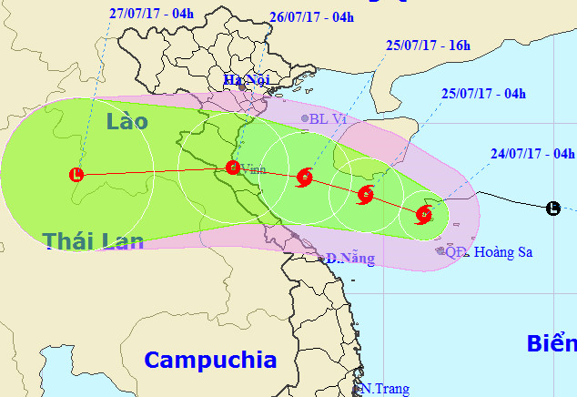 bao so 4 manh cap 8 huong vao thanh hoa quang binh