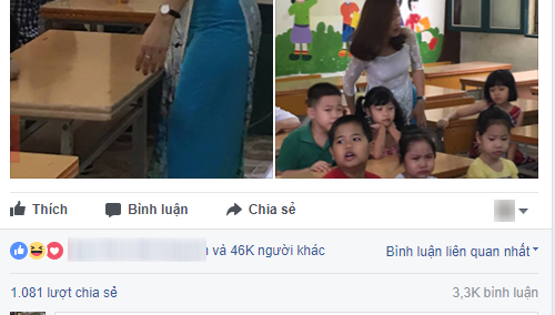 tu mot buc anh chup len lo dien co giao tieu hoc xinh xan dang lam cong dong mang chao dao