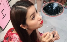 quan moi cua hoa hau pham huong bi nem mam tom va son trong ngay khai truong