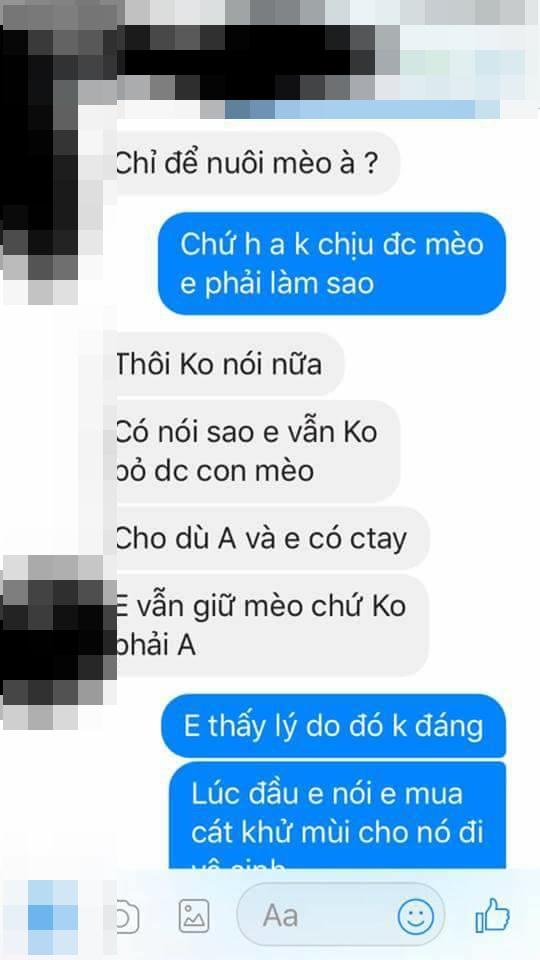 khong chiu duoc meo cua nguoi yeu chang trai quyet dinh chia tay