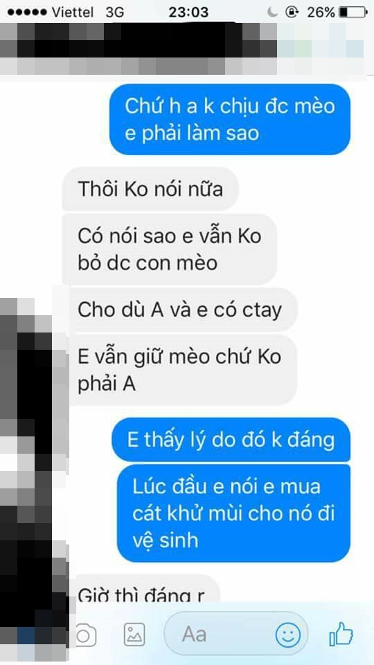 khong chiu duoc meo cua nguoi yeu chang trai quyet dinh chia tay