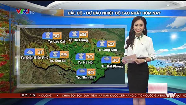 vu cong xinh dep nhay sexy duoc chon lam mc thoi tiet vtv