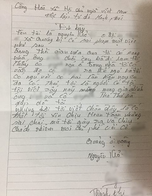 ha noi gia dinh to con 16 tuoi bi hang xom xam hai con gai lai khai tu nguyen cong an quyet dinh khong khoi to