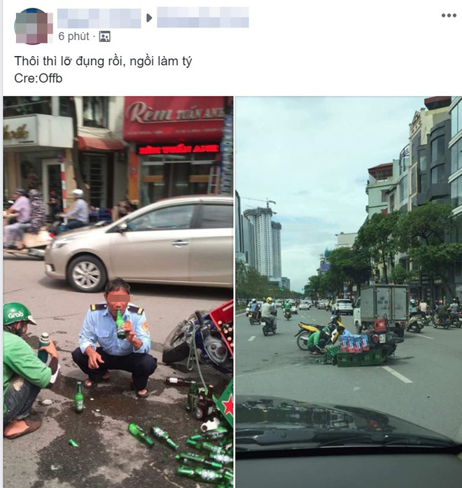 hanh dong kho hieu cua nguoi dan ong canh chiec xe may vua gap tai nan
