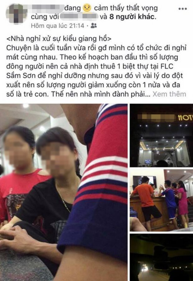 nu chu khach san o sam son bi to duoi khach vi tu y an ngoai len tieng khong co chuyen chat chem thue giang ho den doa khach