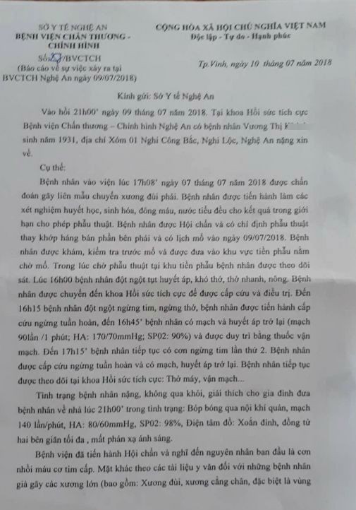 vu nguoi nha quay benh vien sau cai chet cua cu ba gay chan nan nhan tu vong do nhoi mau co tim