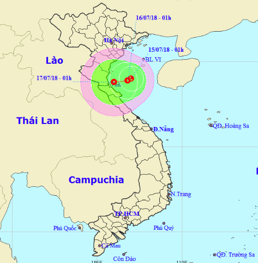 ap thap nhiet doi co xu huong manh len ha noi con mua to 2 ngay toi