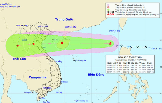 bao son tinh giat cap 10 bang bang vao bien dong di chuyen rat nhanh ve vung bien hai phong ha tinh