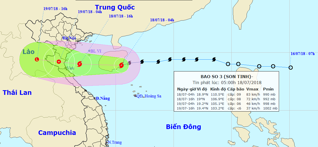 bao so 3 tang cap 9 tu chieu toi nay se anh huong truc tiep den khu vuc ven bien thai binh ha tinh