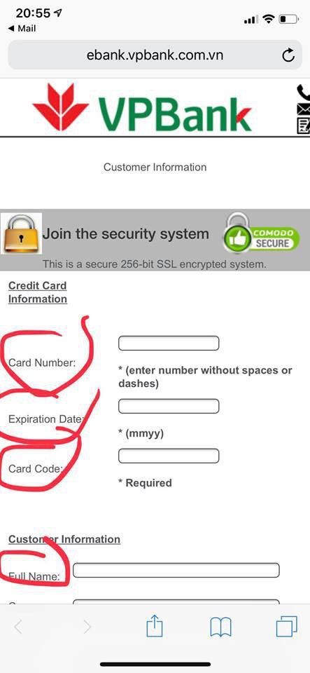 vpbank len tieng ve email gia danh duoc gui cho khach hang de danh cap thong tin the tin dung
