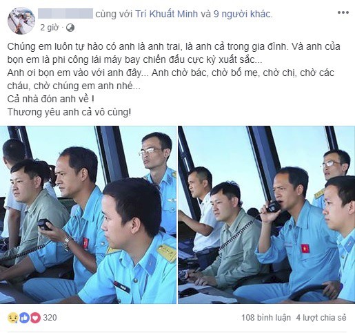 dong tin nhan cua phi cong su 22 gap nan gui em gai khien bao nguoi xuc dong nghen ngao