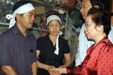 dai gia dinh co 8 nguoi tu vong vi mua lu duoc ho tro tai dinh cu