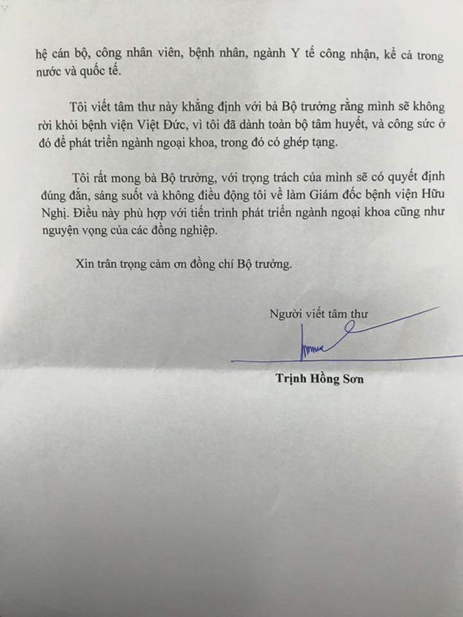 bo y te phan hoi tam thu cua pho giam doc benh vien viet duc
