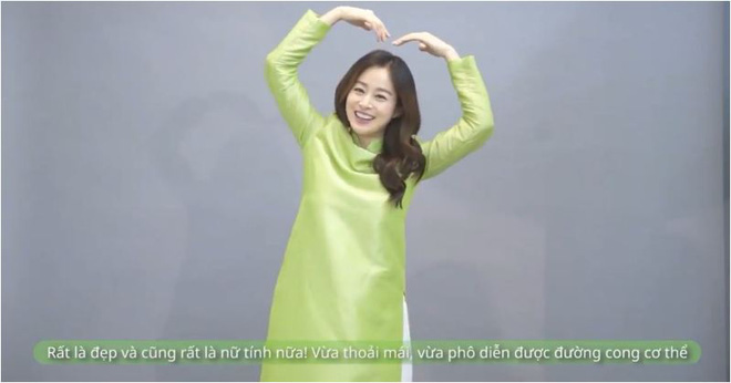 lan dau mac ao dai ba bau kim tae hee xinh dep diu dang nhu phu nu viet