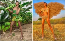 nha ngheo co gai chuyen gioi thai lan danh tan dung co cay hoa la de thiet ke nen nhung bo trang phuc tuyet voi