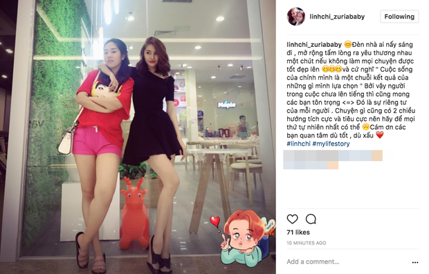linh chi len tieng truoc nghi van chia tay lam vinh hai mo rong tam long ra yeu thuong nhau mot chut